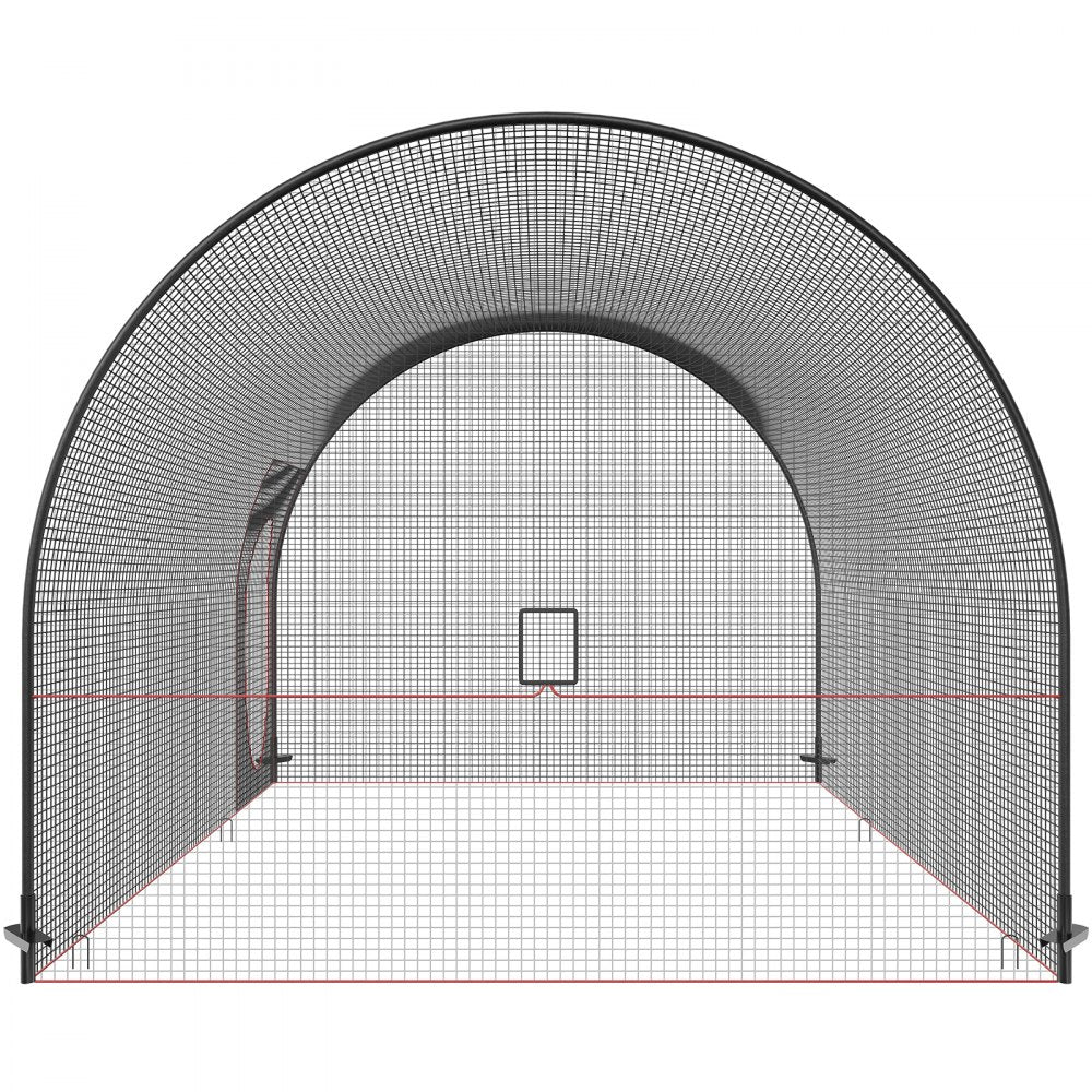 YC-SS-BCN001 - 12FT VEVOR Durable Baseball Batting Cage for Indoor/Outdoor Use