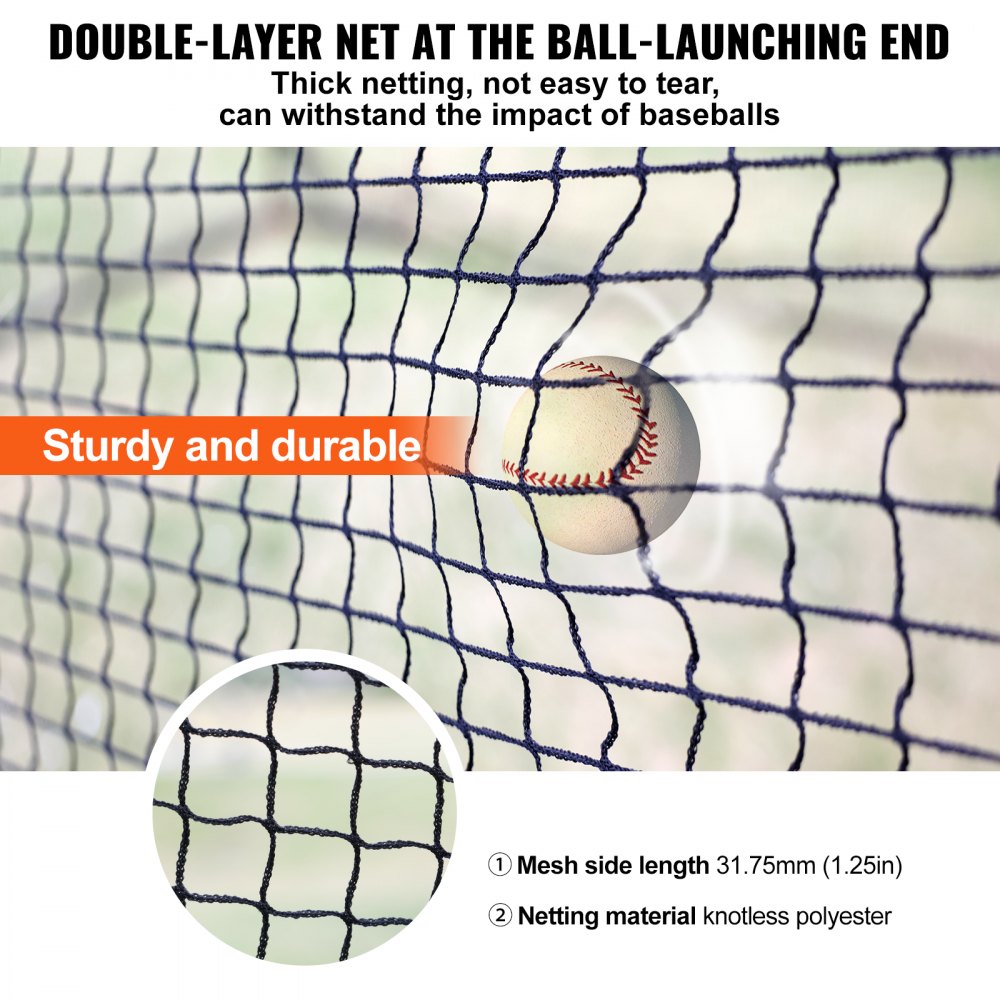 YC-DJL-33*12*10ft - 33ft VEVOR Batting Cage for Indoor & Outdoor Training