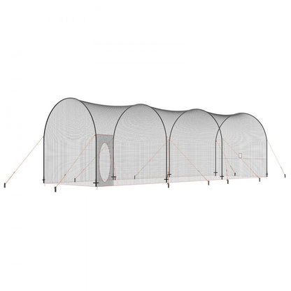 YC-DJL-40*12*12ft - 40FT Durable Baseball Batting Cage with Removable Door