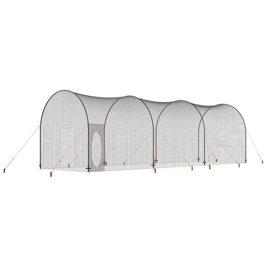 YC-DJL-40*12*12ft - 40FT Durable Baseball Batting Cage with Removable Door