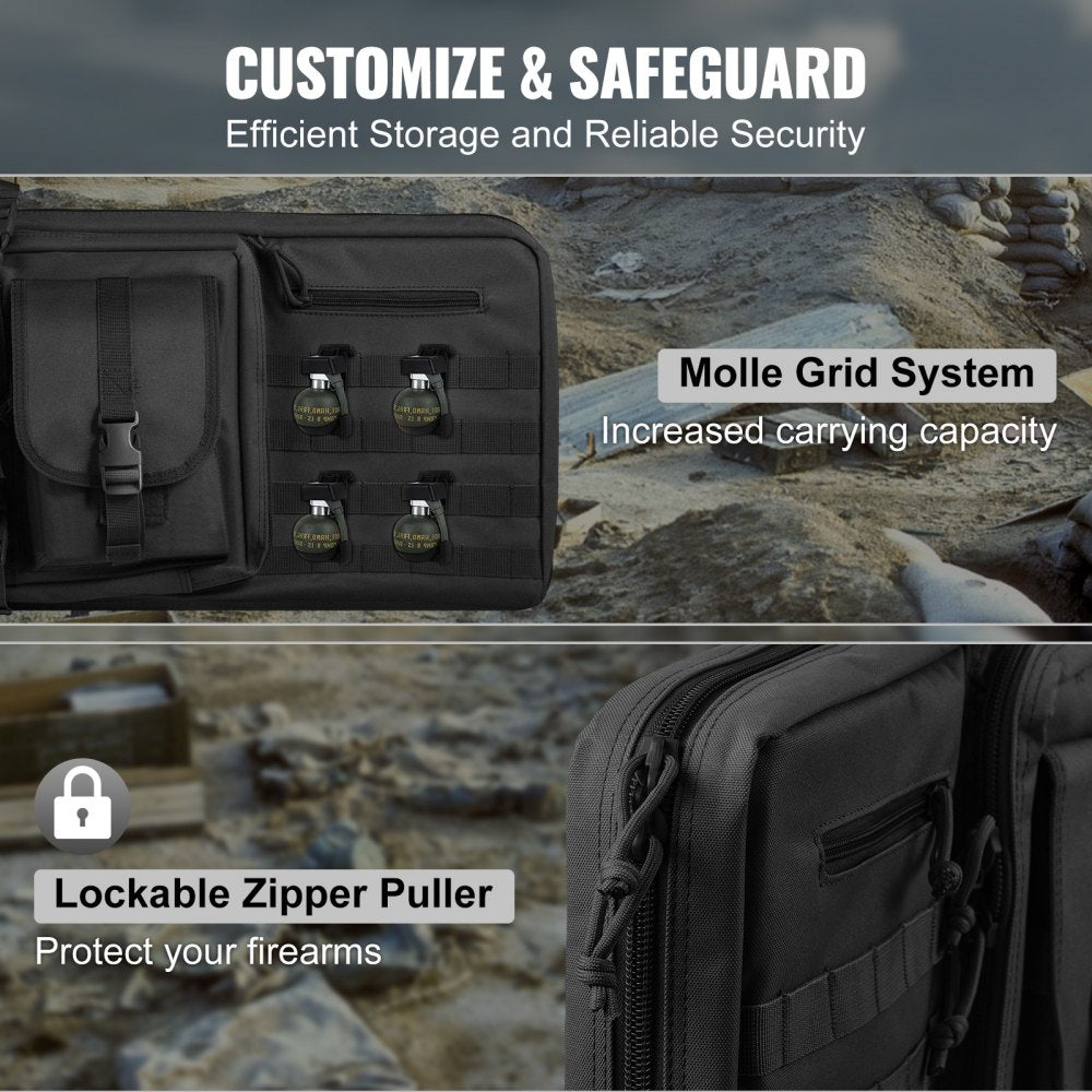 GN9013-BL36 - Waterproof 36" Tactical Range Bag with Lockable Zipper