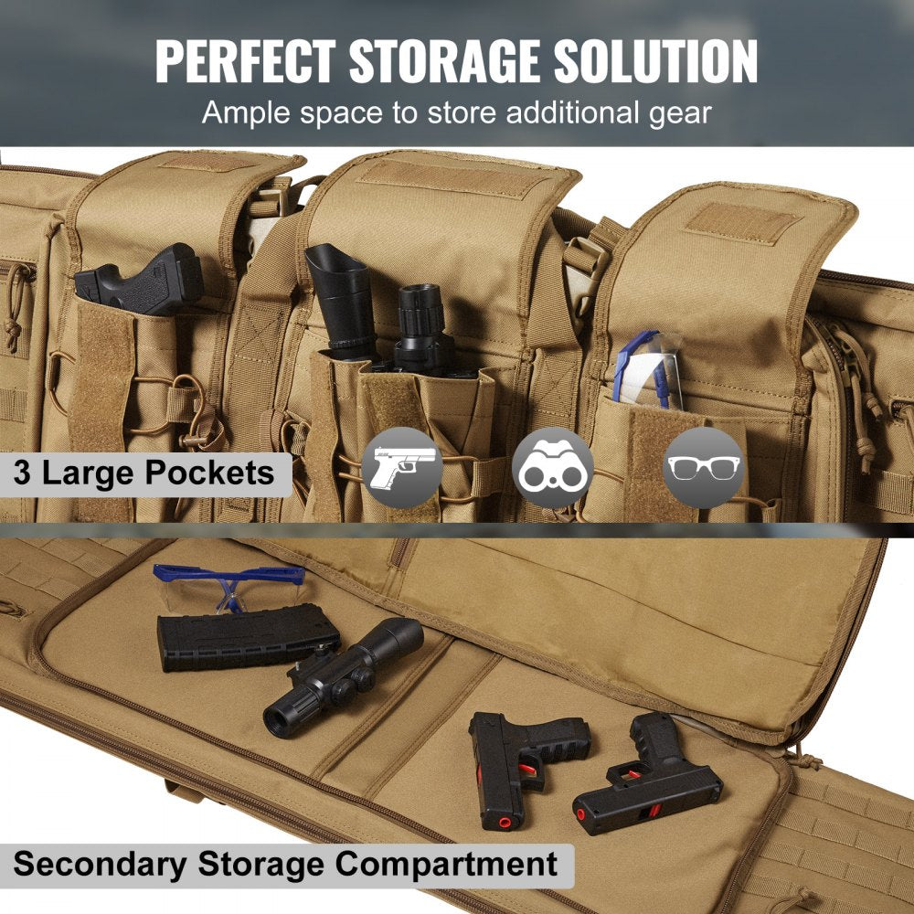 GN9013-BR36 - Durable 36" Tactical Bag for 2 Rifles & Gear Storage