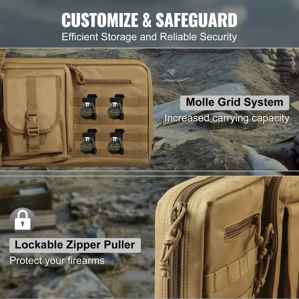 GN9013-BR42 - 40-Inch Tactical Range Bag with Molle & Waterproof Protection