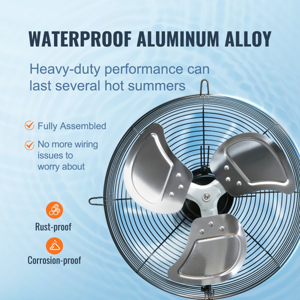 VV-ACPQS-16 - 16" High-Speed Exhaust Fan for Efficient Ventilation, 2000 CFM