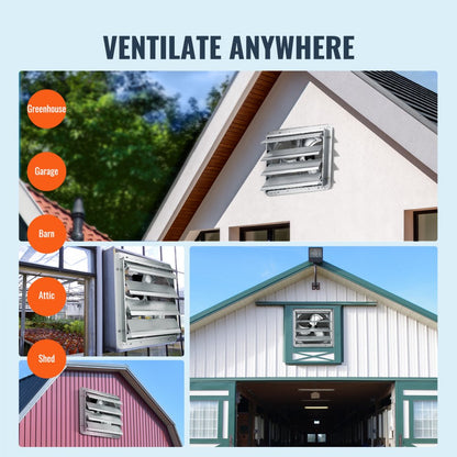 VV-ACPQS-16 - 16" High-Speed Exhaust Fan for Efficient Ventilation, 2000 CFM