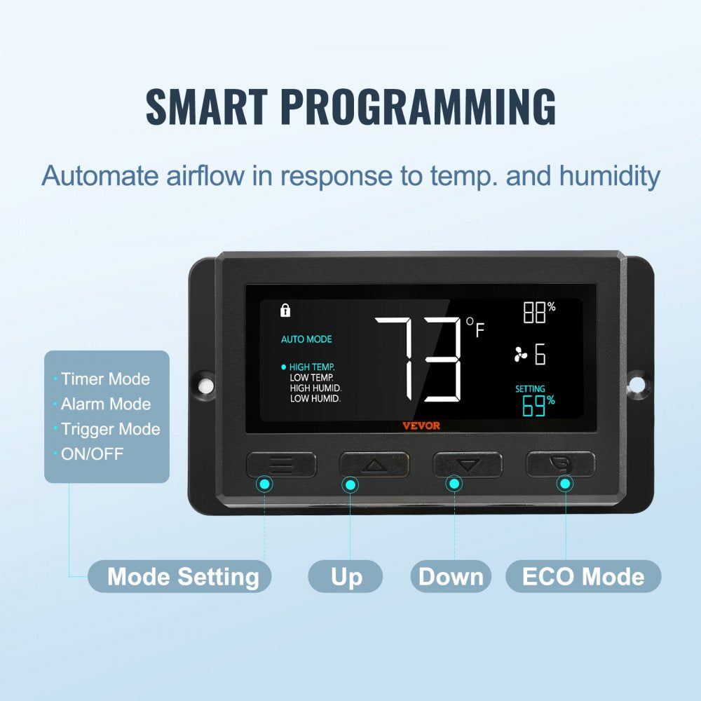 VV-ECPQS-14 - 14" VEVOR Exhaust Fan, 1513 CFM for Air Circulation