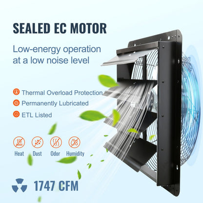 VV-ECPQS-16 - 16” Wall-Mounted Exhaust Fan for Efficient Ventilation