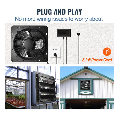 VV-ECPQS-16 - 16” Wall-Mounted Exhaust Fan for Efficient Ventilation