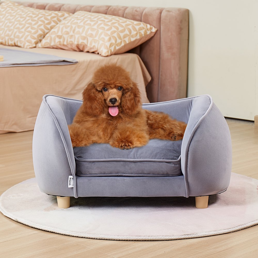 SF-1492S - Cozy 27x15 Dog Sofa with Plush Fabric for Small Pets