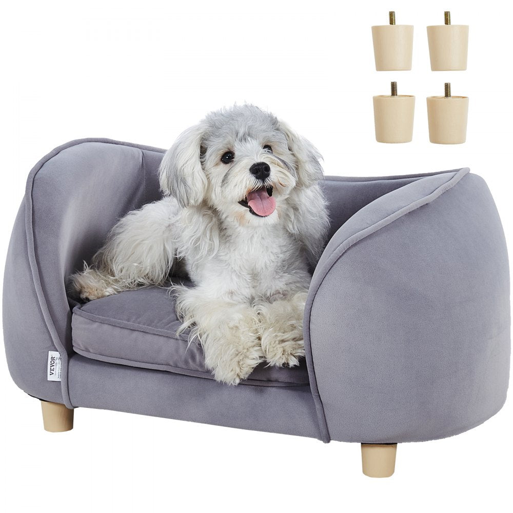 SF-1492S - Cozy 27x15 Dog Sofa with Plush Fabric for Small Pets