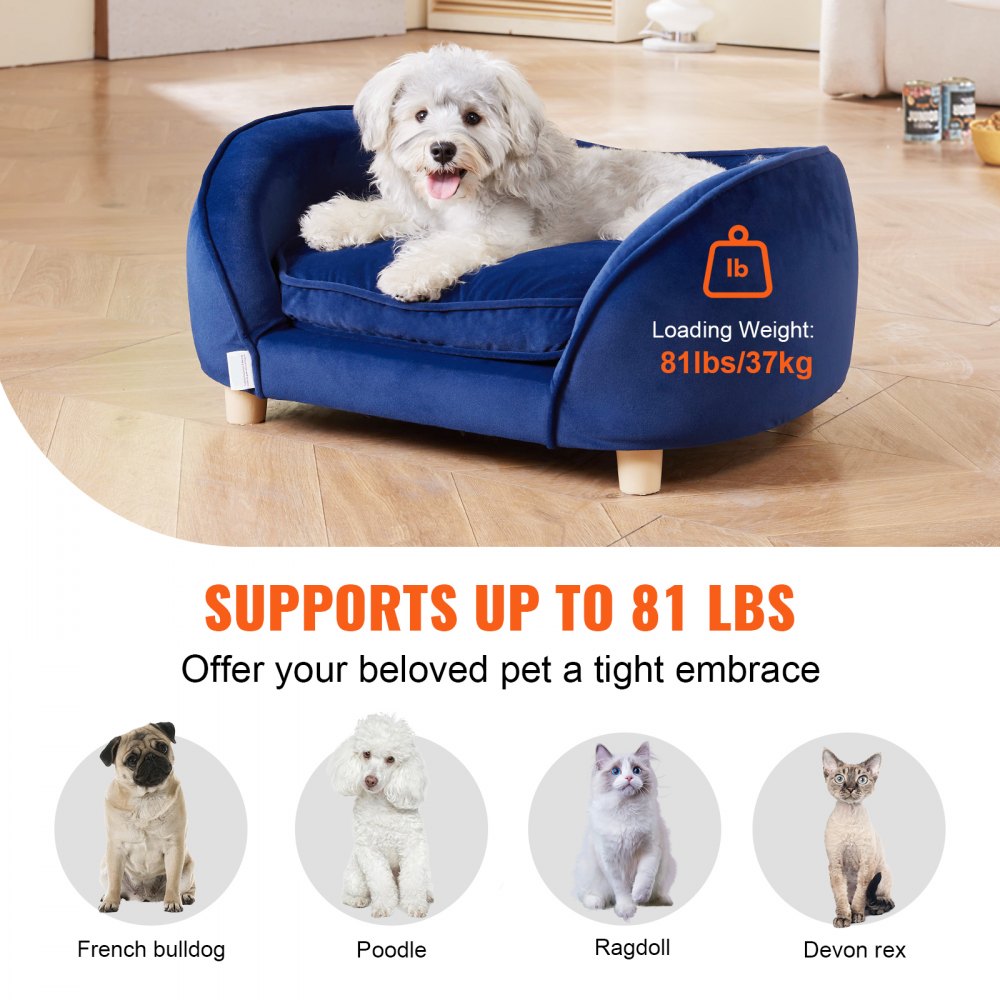 SF-1492 - Cozy 28x20 Velvet Pet Sofa for Medium Dogs & Cats