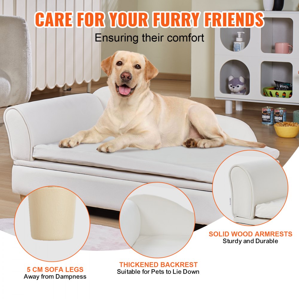 SF-1544-3 - 36"x23"x16" Durable Dog Sofa Bed for Large Pets