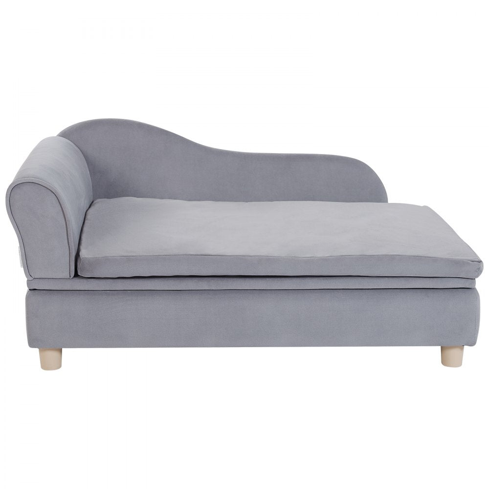 SF-1544-4 - 36x23x16-Inch Grey Velvet Dog Sofa for Large Breeds