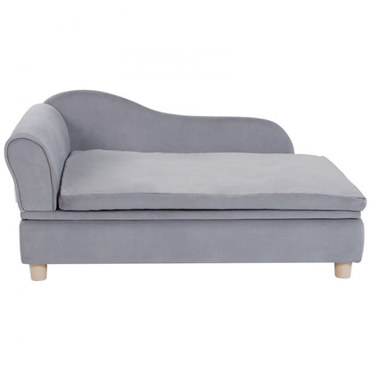 SF-1544-4 - 36x23x16-Inch Grey Velvet Dog Sofa for Large Breeds