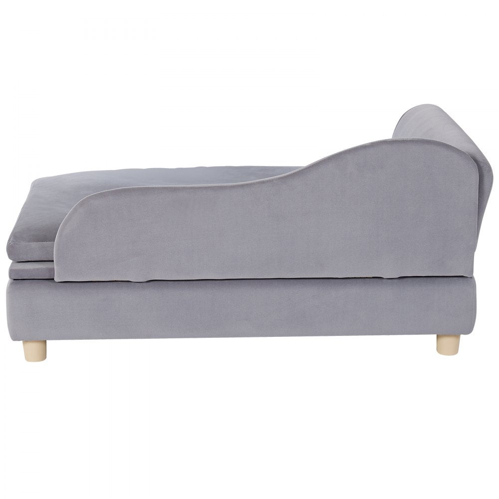 SF-1544-4 - 36x23x16-Inch Grey Velvet Dog Sofa for Large Breeds
