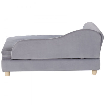 SF-1544-4 - 36x23x16-Inch Grey Velvet Dog Sofa for Large Breeds