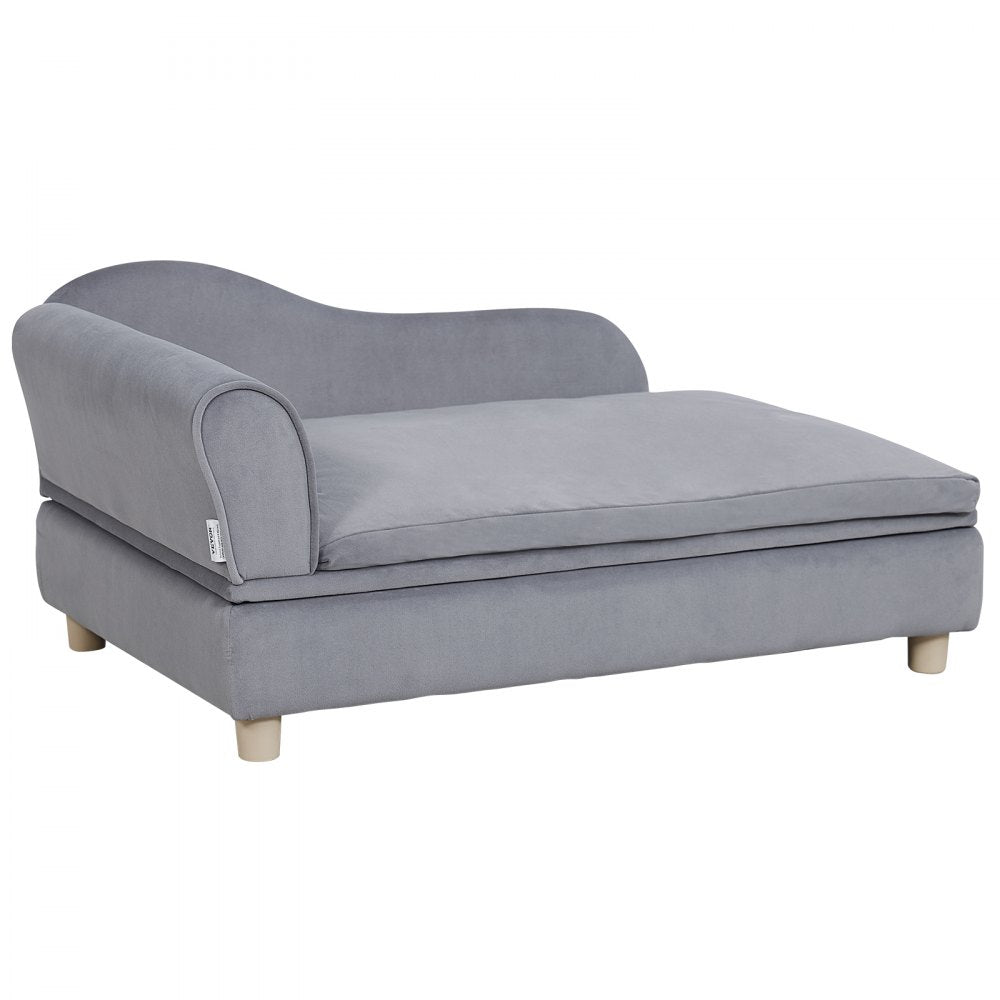 SF-1544-4 - 36x23x16-Inch Grey Velvet Dog Sofa for Large Breeds