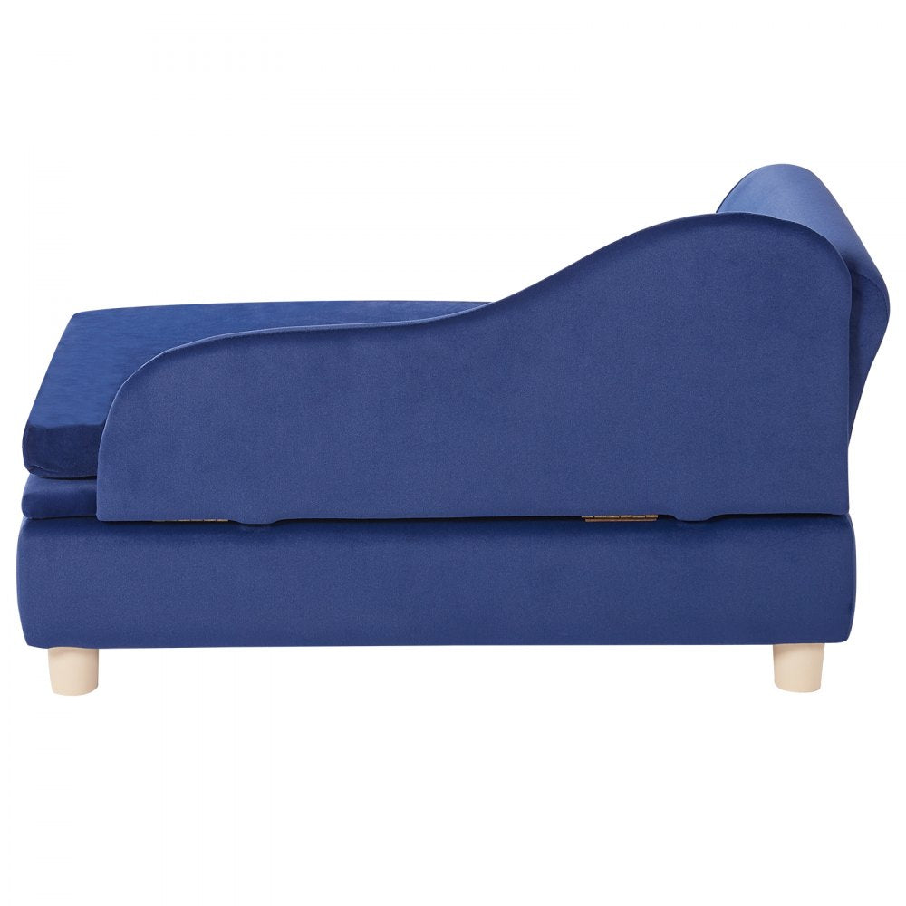SF-1544S-7 - Soft Velvet Dog Sofa for Pets Up to 81 lbs, 30" x 18" x 16"