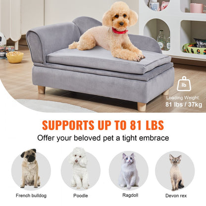 SF-1544S-6 - Plush Dog Sofa for Pets Up to 81 lbs, Versatile Design
