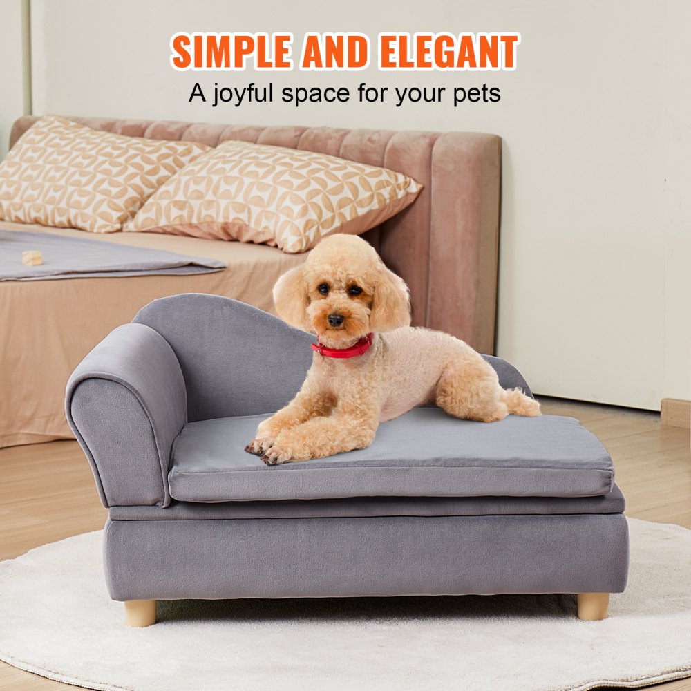 SF-1544S-6 - Plush Dog Sofa for Pets Up to 81 lbs, Versatile Design