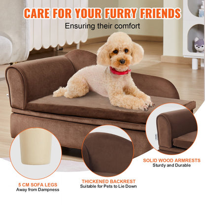 SF-1544S-8 - 30"x18"x16" Plush Dog Couch for Medium Pets
