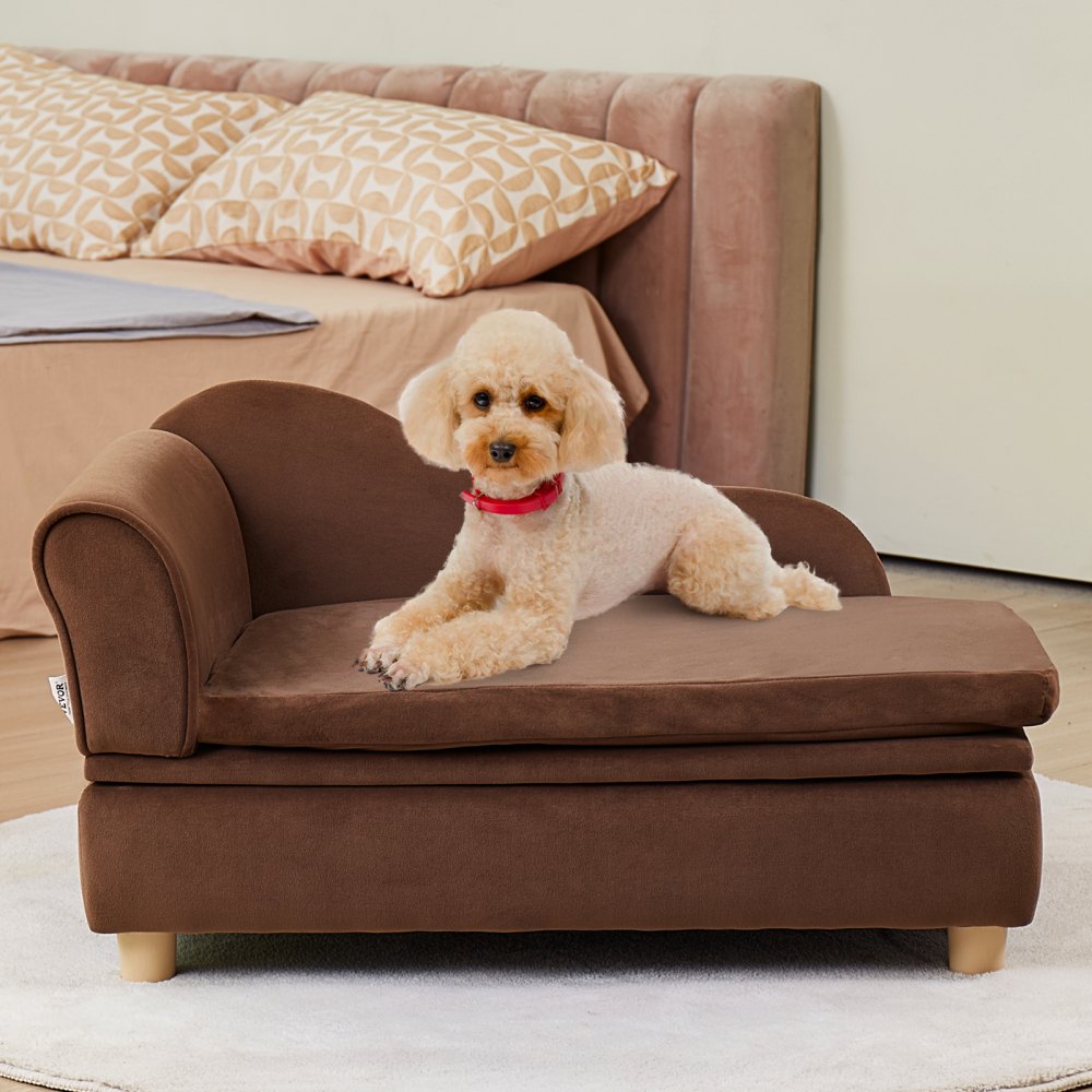 SF-1544S-8 - 30"x18"x16" Plush Dog Couch for Medium Pets