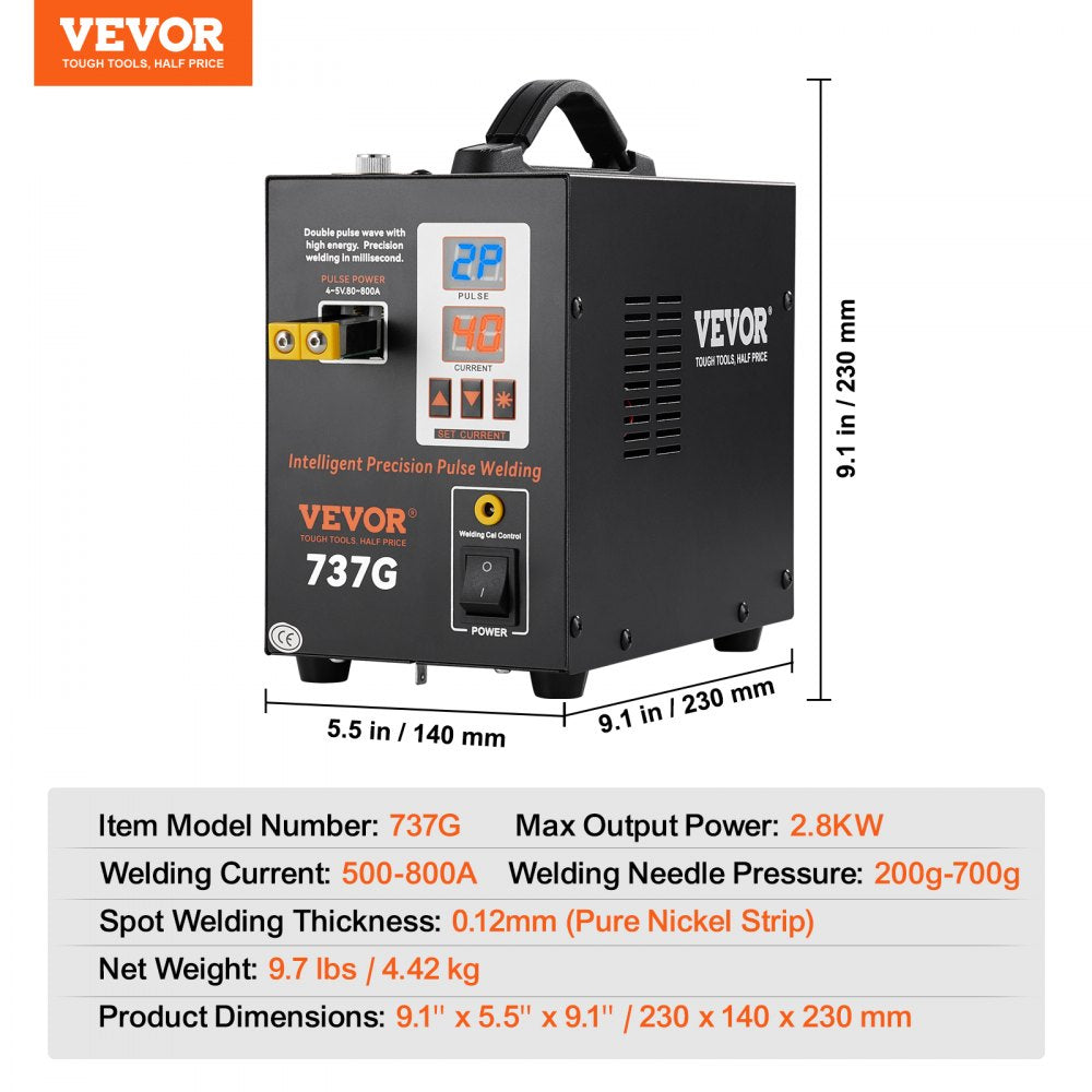 737G - 2.8KW Battery Spot Welder for 18650 & 14500 Packs