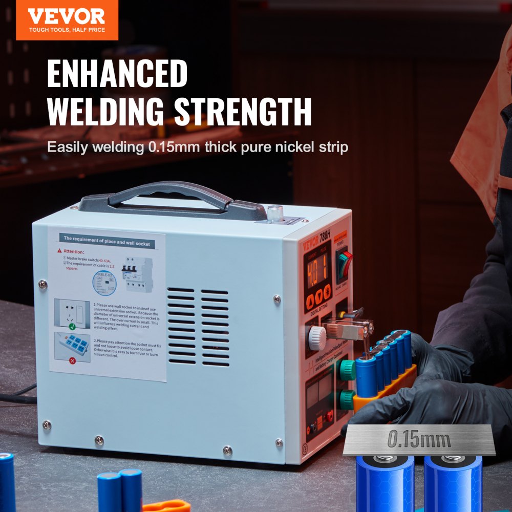 788H - Compact Battery Spot Welder for 0.15mm Nickel Strips