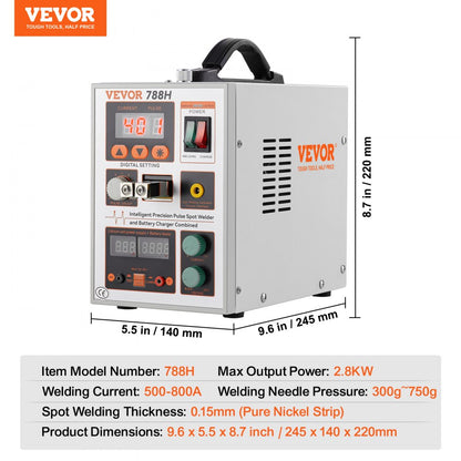788H - Compact Battery Spot Welder for 0.15mm Nickel Strips