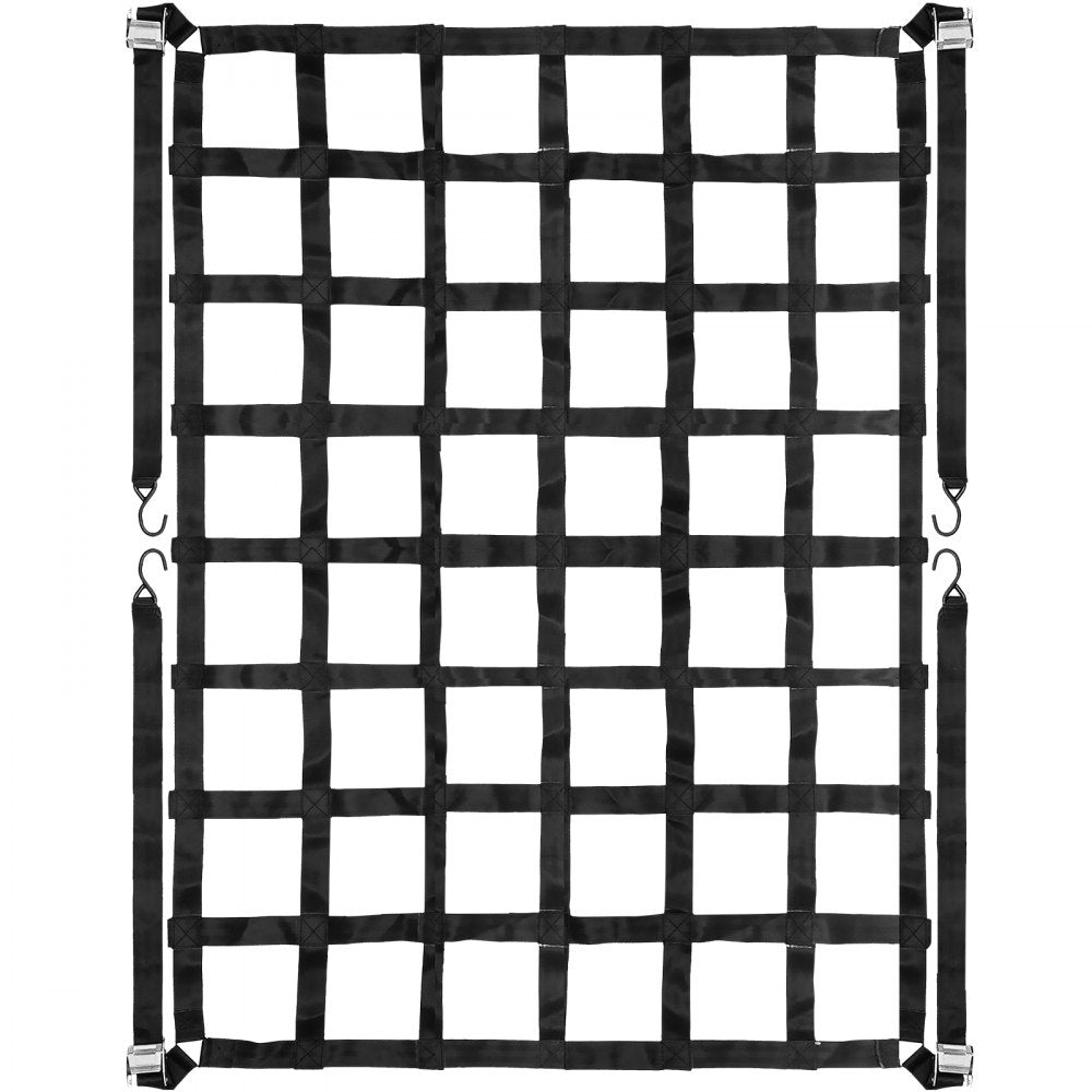 010361113268 - Heavy-Duty 3.5'x4.1' Cargo Net with S-Hooks for Organizing