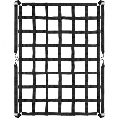 010361113268 - Heavy-Duty 3.5'x4.1' Cargo Net with S-Hooks for Organizing