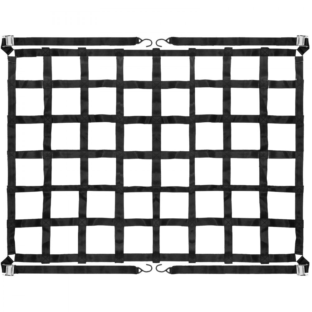 010361113268 - Heavy-Duty 3.5'x4.1' Cargo Net with S-Hooks for Organizing