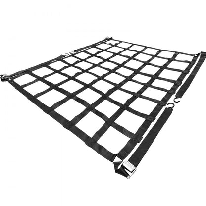 010361113268 - Heavy-Duty 3.5'x4.1' Cargo Net with S-Hooks for Organizing