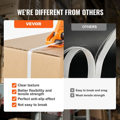 XW19 - Heavy-Duty VEVOR Strapping Kit with Tensioner & 100 Metal Seals