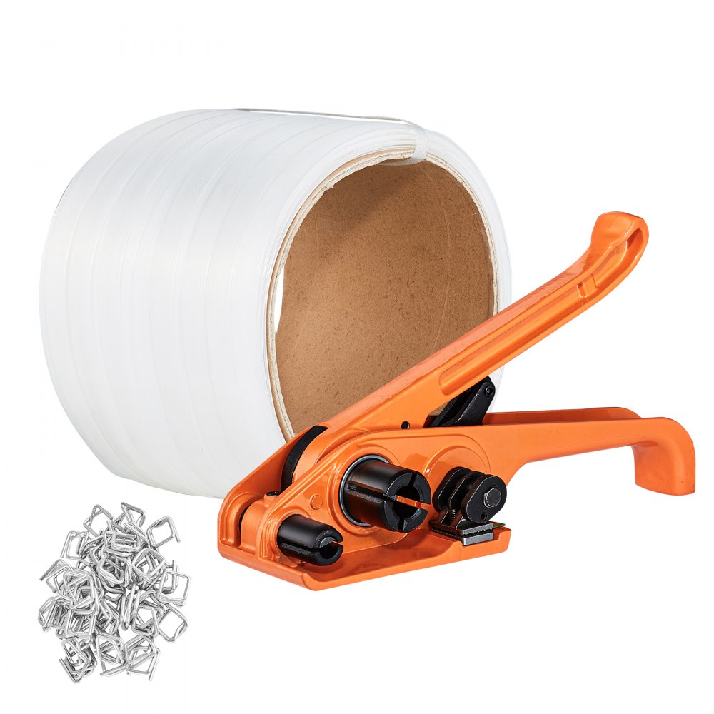 XW19 - Heavy-Duty VEVOR Strapping Kit with Tensioner & 100 Metal Seals
