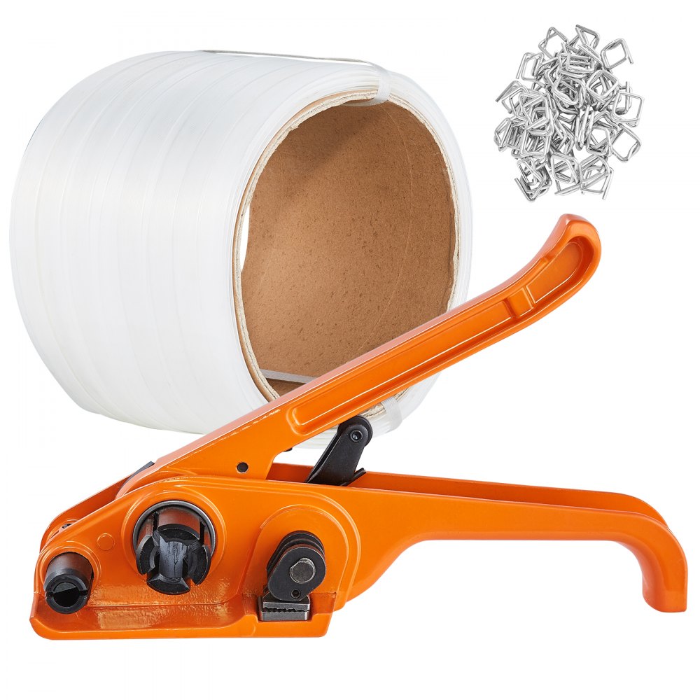 XW19 - Heavy-Duty VEVOR Strapping Kit with Tensioner & 100 Metal Seals