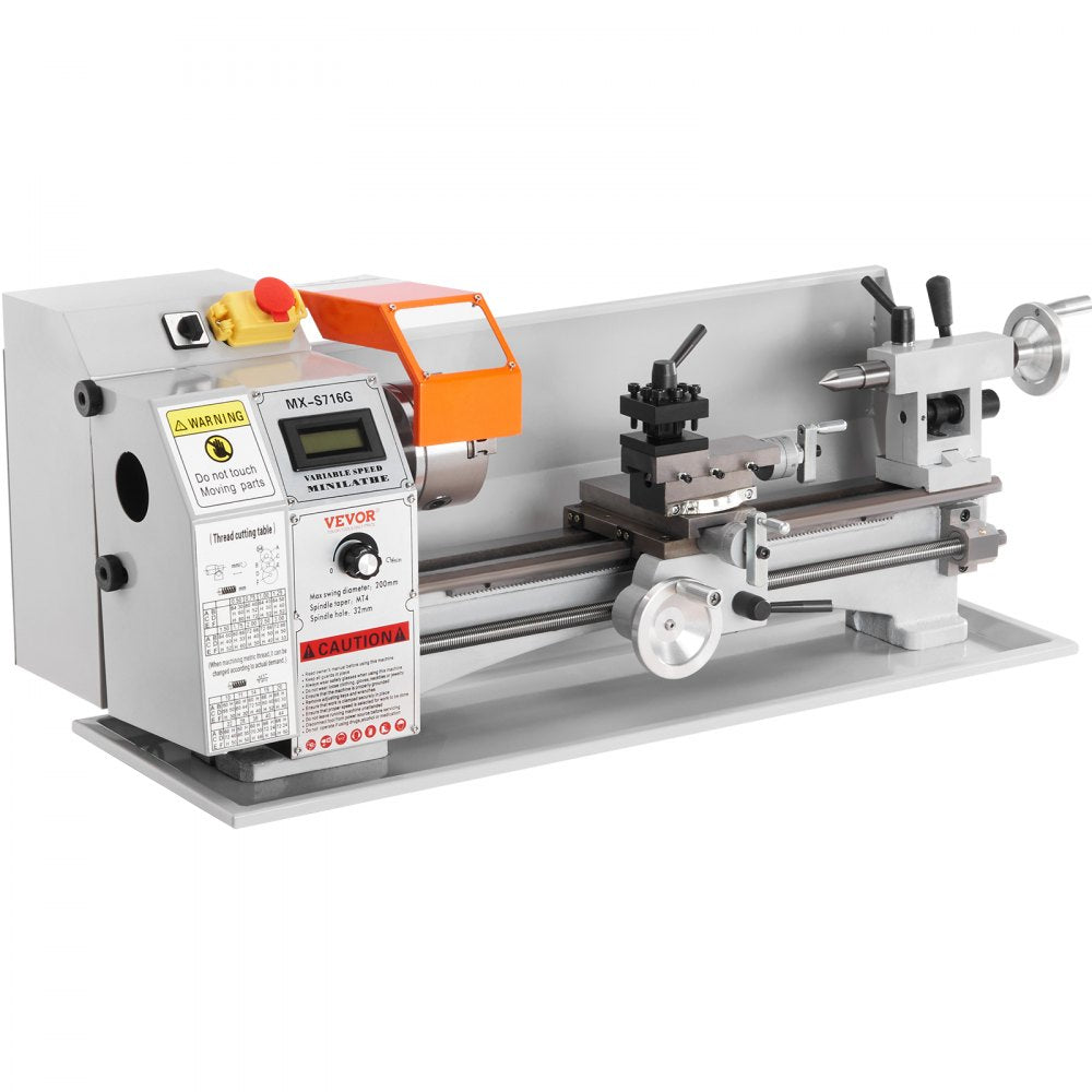 MX-S716G - 7" x 16" VEVOR Metal Lathe with 800W Motor and Digital Display