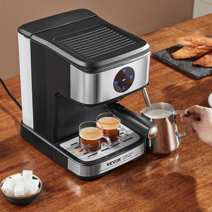 CM8501TE-UL - VEVOR 15-Bar Espresso Machine with Milk Frother & LED Touchscreen