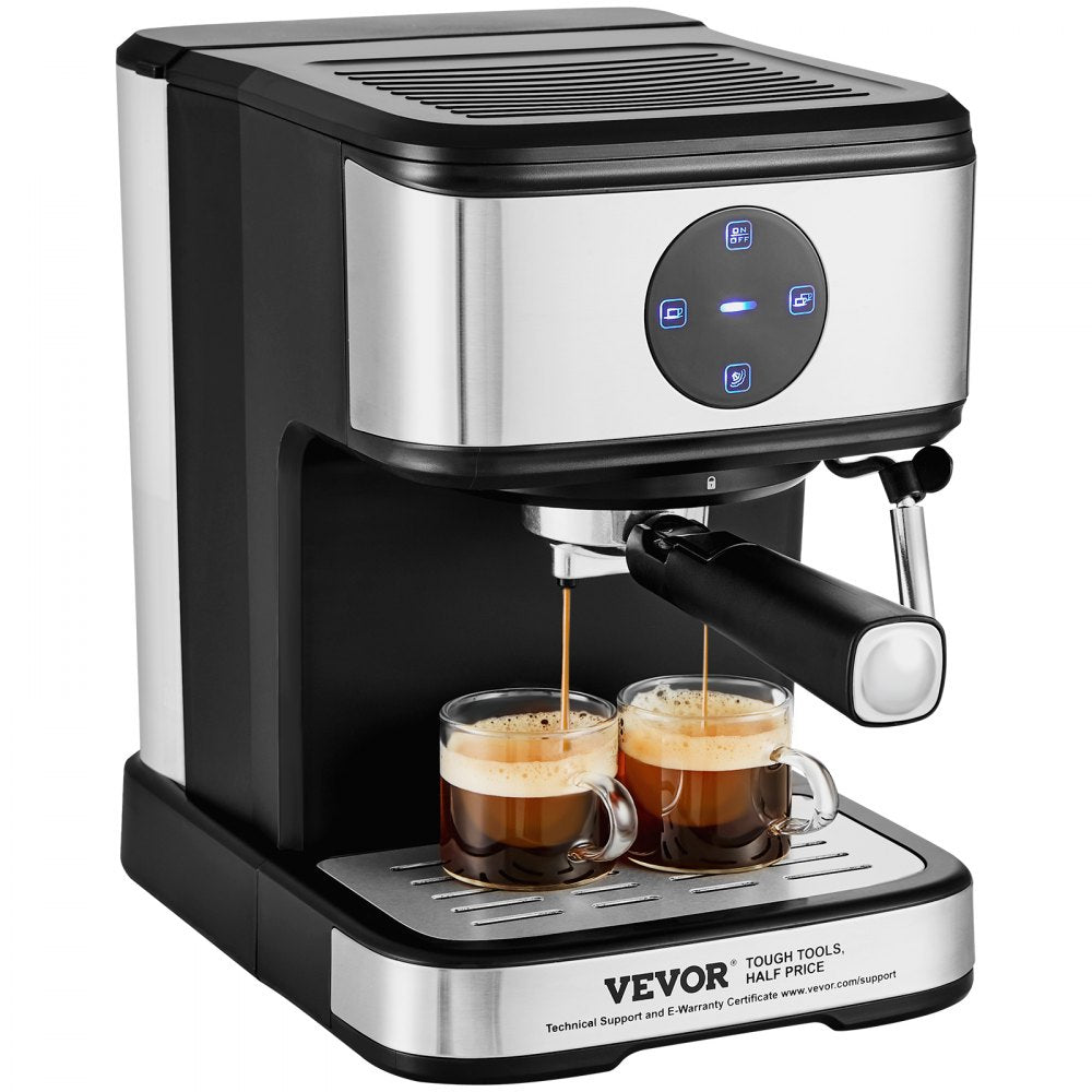 CM8501TE-UL - VEVOR 15-Bar Espresso Machine with Milk Frother & LED Touchscreen