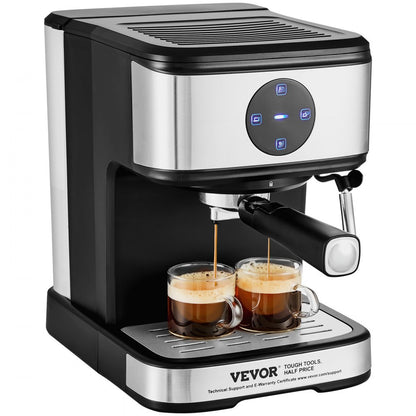 CM8501TE-UL - VEVOR 15-Bar Espresso Machine with Milk Frother & LED Touchscreen