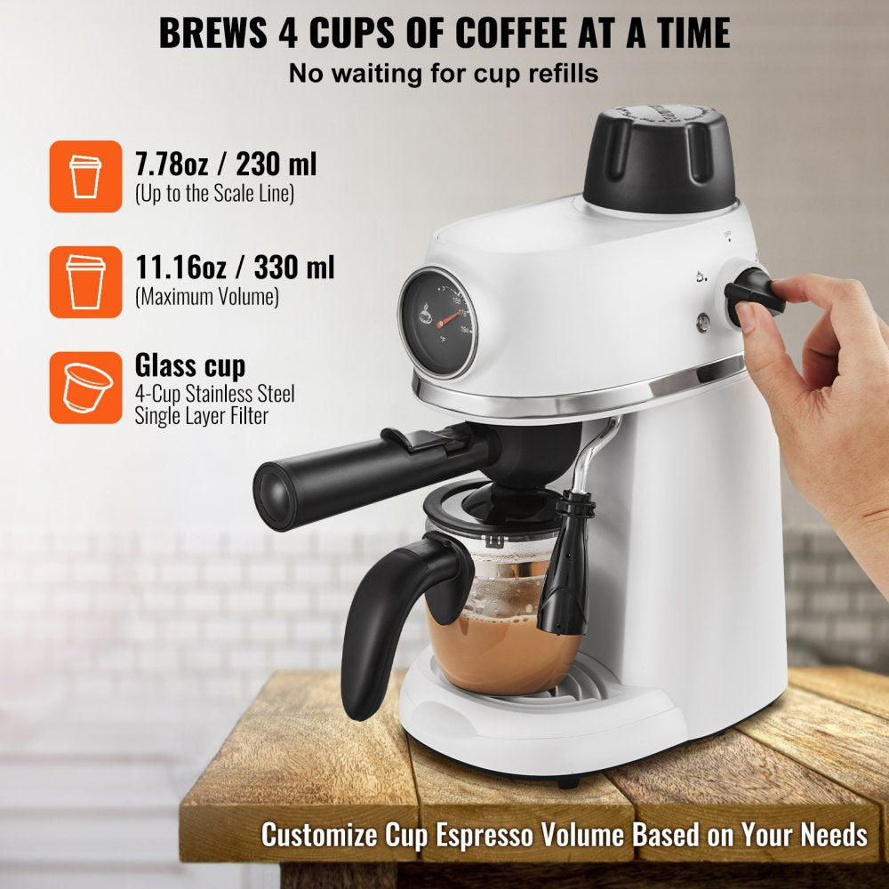 CM5409A-UL - VEVOR 3.5 Bar Espresso Machine with Milk Frother & Easy Controls