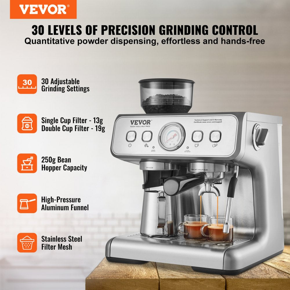 CM5020B-UL - 15 Bar Espresso Machine with Grinder & Milk Frother