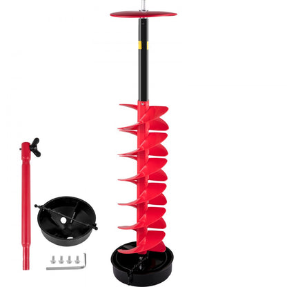 ED0507 - 6" Ice Drill Auger with Extension Rod & Sharp Blades