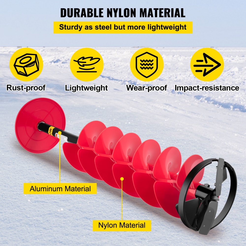 ED0509 - 39" Nylon Ice Drill Auger with 47.8" Depth Capability