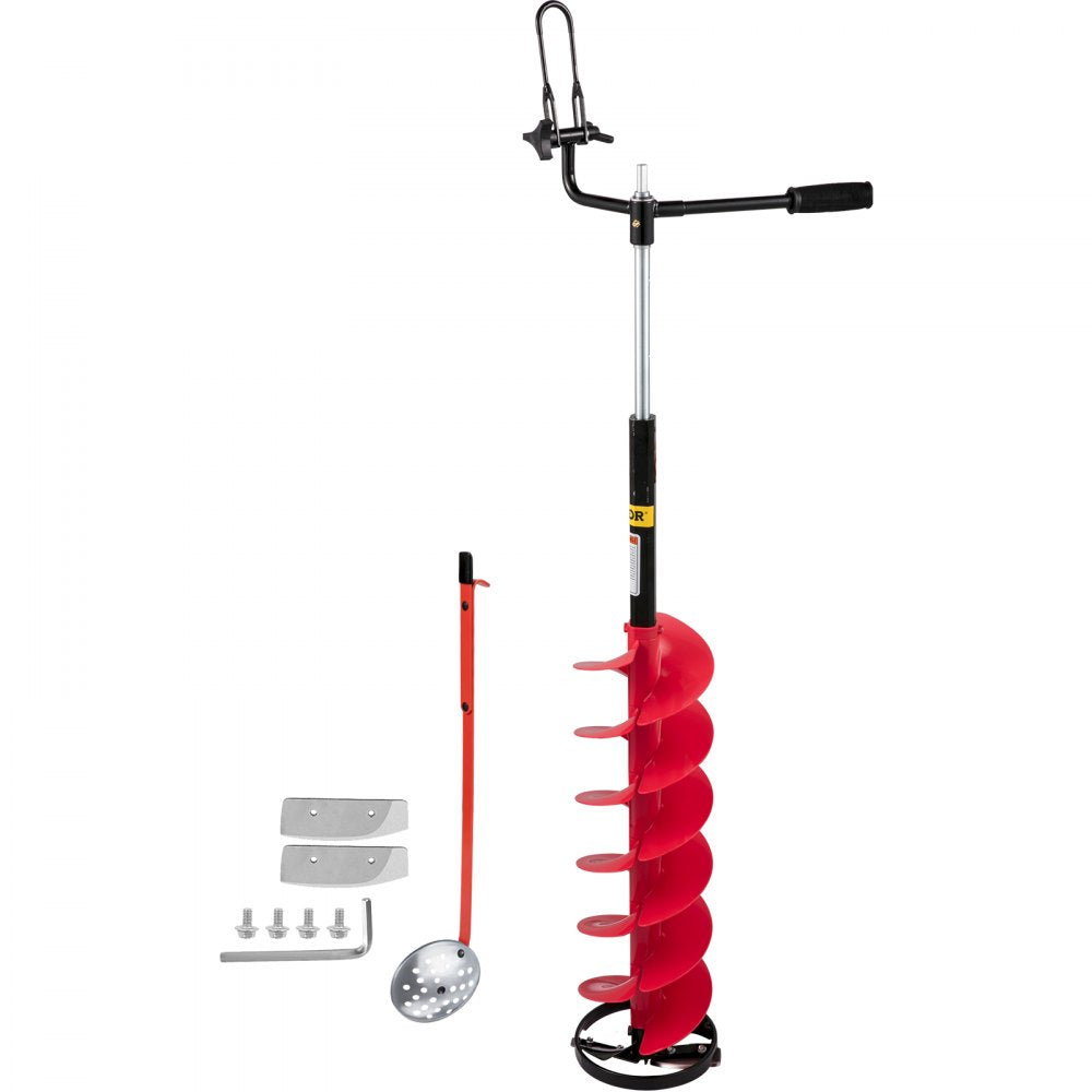 ED9002 - 41" Ice Drill Auger with 8" Cutting Blades for Ice Fishing