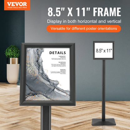 SW-04 - Durable Aluminum Sign Holder, 8.5" x 11", Adjustable Angle Display