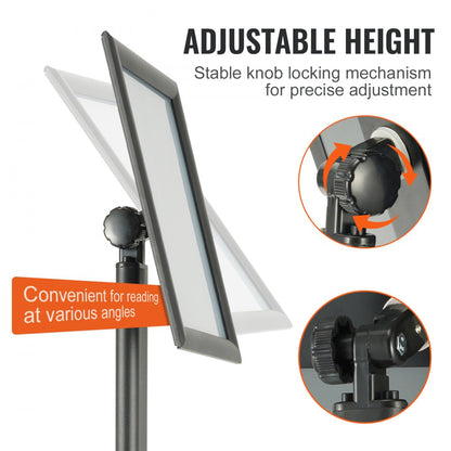 SW-04 - Durable Aluminum Sign Holder, 8.5" x 11", Adjustable Angle Display