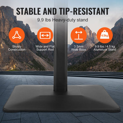 SW-04 - Durable Aluminum Sign Holder, 8.5" x 11", Adjustable Angle Display