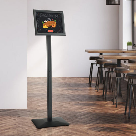SW-04 - Durable Aluminum Sign Holder, 8.5" x 11", Adjustable Angle Display