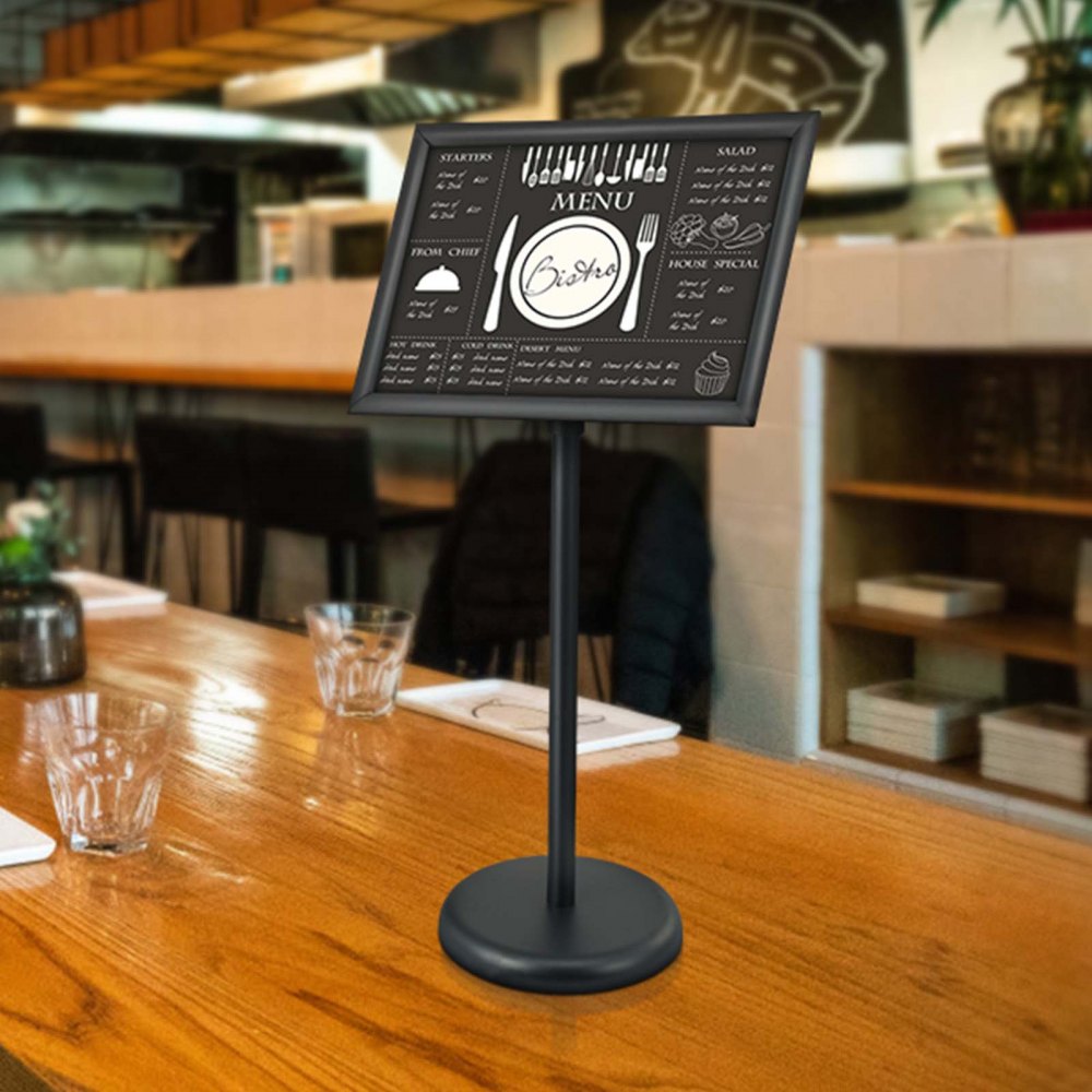 SW-02 - Durable 11x17 Inch VEVOR Aluminum Sign Holder in Black